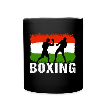 Boxing Ungarn Kampfsport Boxer - Tasse einfarbig - Schwarz - Vorne
