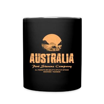 Kängurus - Australia - Australien - Tasse einfarbig - Schwarz - Vorne