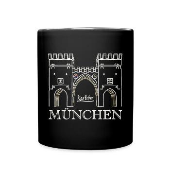 Munich, Karlstor am Stachus - Full Colour Mug - black - Front