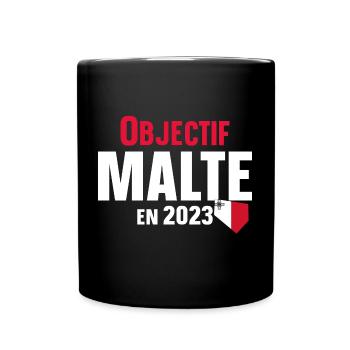Malte 2023 Maltais Europe Pays Cadeau Humour - Mug uni - noir - Devant