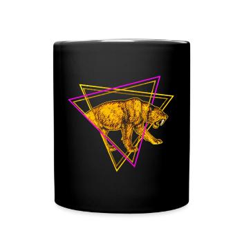 Saber-toothed tiger - Full Colour Mug - black - Front
