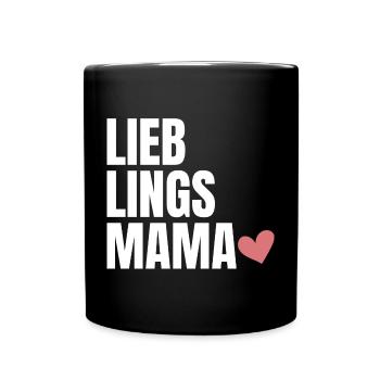 Lieblings-Mama - Tasse einfarbig - Schwarz - Vorne