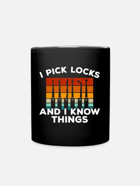 Locksmith Locksmithing Locksmiths - Full Colour Mug - black