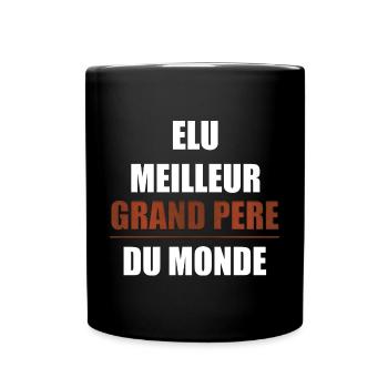 Voted the best grandfather in the world - Full Colour Mug - black - Front