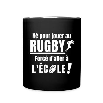 rugbyman, jouer au rugby, rugby sport - Mug uni - noir - Devant