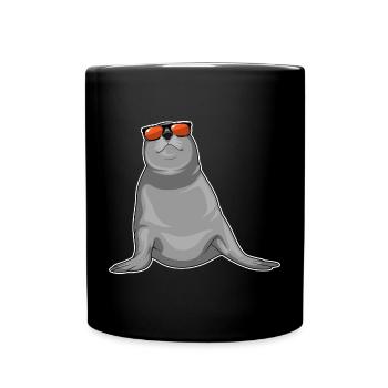 Seal Sunglasses - Full Colour Mug - black - Front