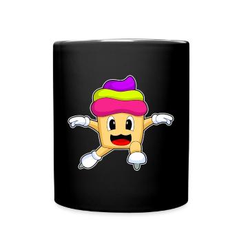 Cupcake Eislaufen Schlittschuhe - Full Colour Mug - black - Front