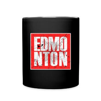 Carte de la ville d’Edmonton – Design urbain du Canada - Mug uni - noir - Devant