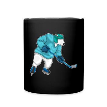 Bâton de hockey sur glace Polar Bear - Mug uni - noir - Devant