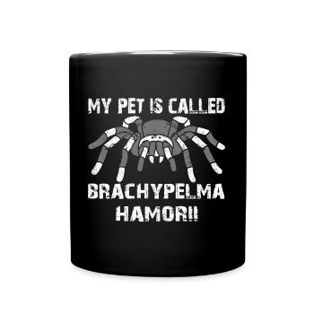 My pet's name is Brachypelma Hamorii - Full Colour Mug - black - Front