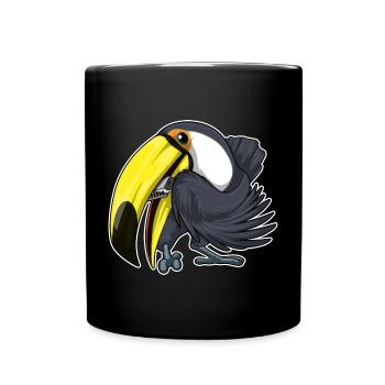 Toucan Musicien Harmonica Musique - Mug uni - noir - Devant