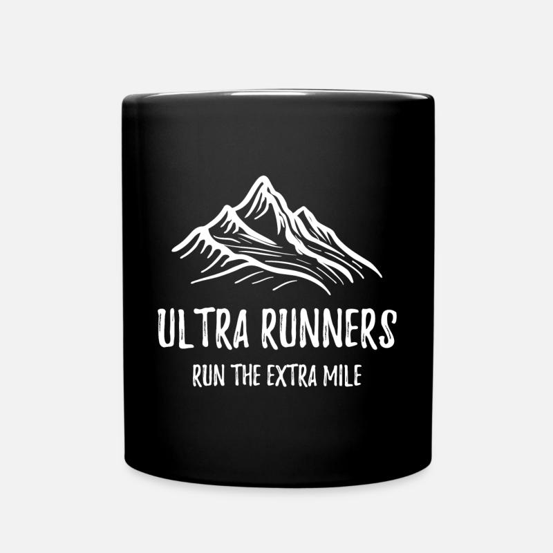 Ultraläufer laufen die Extrameile - Tasse einfarbig - Schwarz