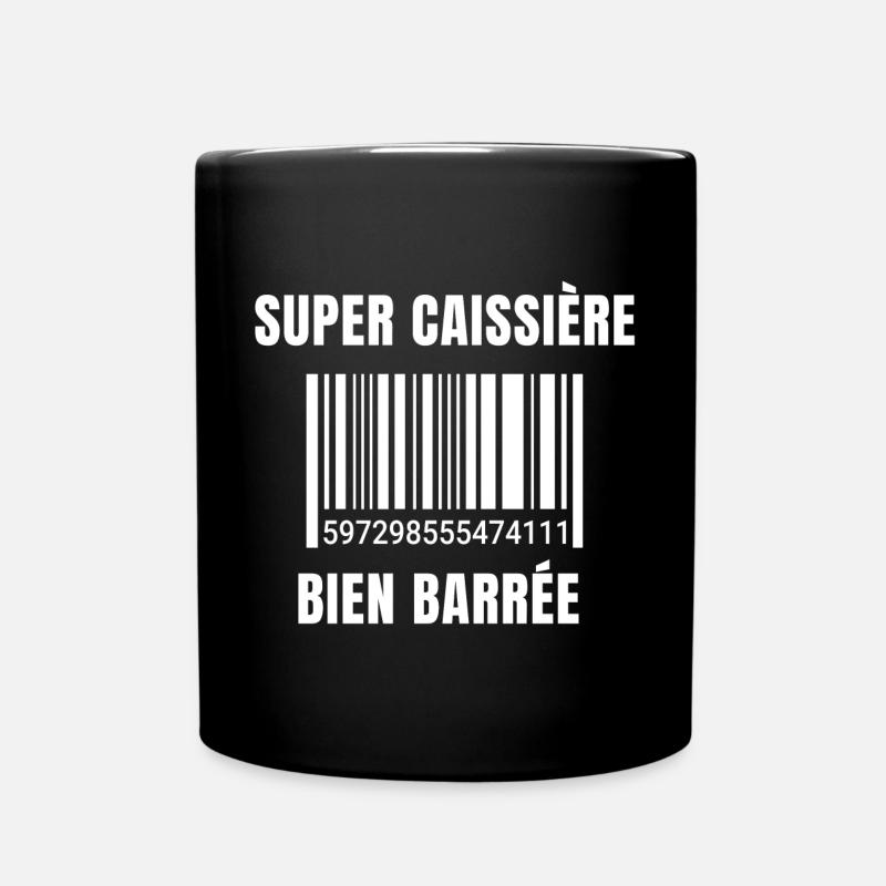 caissière, hôtesse de caisse, grande surface - Mug uni - noir