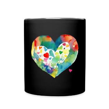 Heart - Full Colour Mug - black - Front