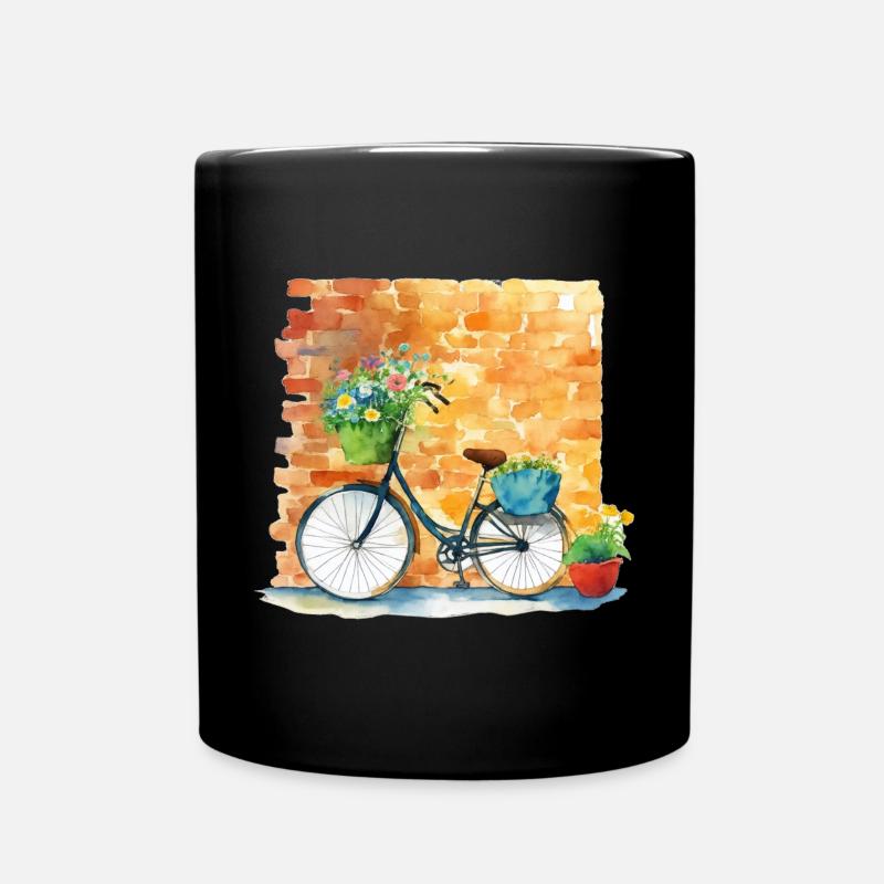 Fahrrad - Tasse einfarbig - Schwarz