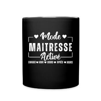 Mode maitresse activé cadeau maîtresse d' école - Mug uni - noir - Devant