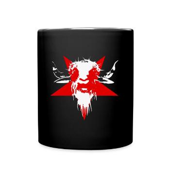 Die heilige Ziege - Tasse einfarbig - Schwarz - Vorne