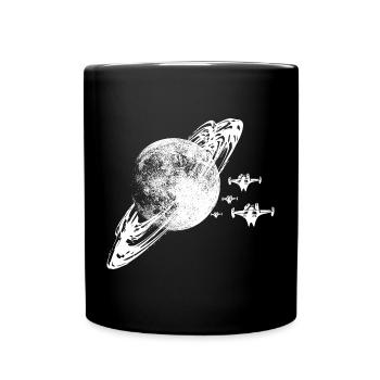 Der Planet - Tasse einfarbig - Schwarz - Vorne