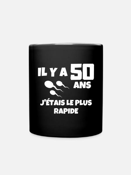 anniversaire, anniversaire 50 ans, 50 ans - Mug uni - noir