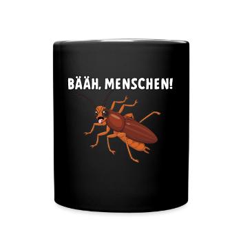 Bääh Menschen - Tasse einfarbig - Schwarz - Vorne