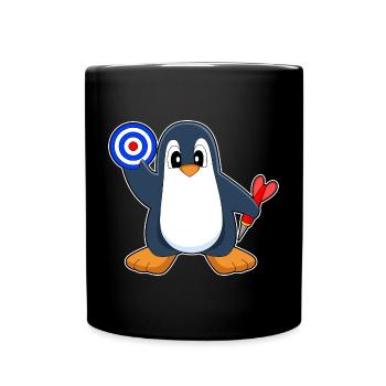 Cible de fléchettes Penguin Dart - Mug uni - noir - Devant