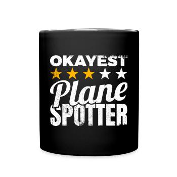 Durchschnittlicher Planespotter - Tasse einfarbig - Schwarz - Vorne