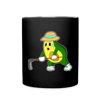 Avocado Landwirt Hacke Bauernhof - Mug uni - noir - Devant