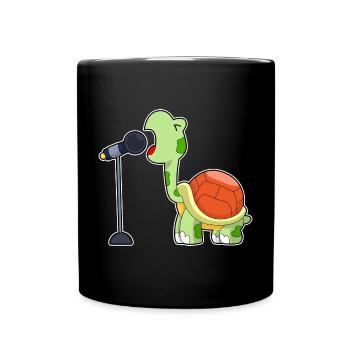Chant Turtle Singer Microphone Chant - Mug uni - noir - Devant