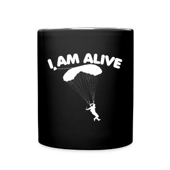 Skydiving Parachuting Skydive Skydiver - Tasse einfarbig - Schwarz - Vorne