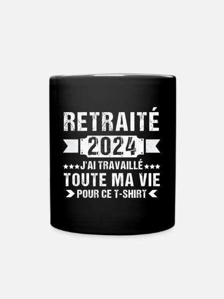 Retraité 2024 humour retraite cadeau pour retraité - Mug uni - noir
