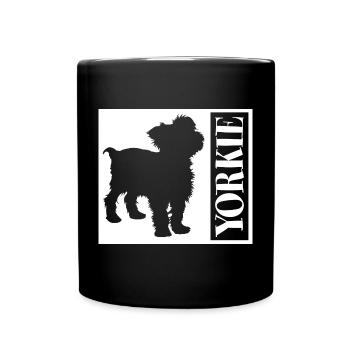 Yorkie Yorkshire Terrier Silhouette - Tasse einfarbig - Schwarz - Vorne
