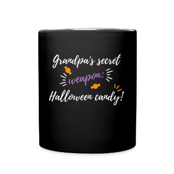 Grandpa's secret weapon: Halloween candy! - Full Colour Mug - black - Front