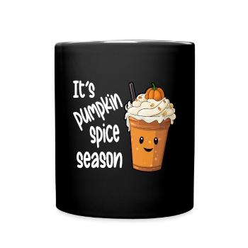 Pumpkin Spice Season Kaffee Halloween - Tasse einfarbig - Schwarz - Vorne