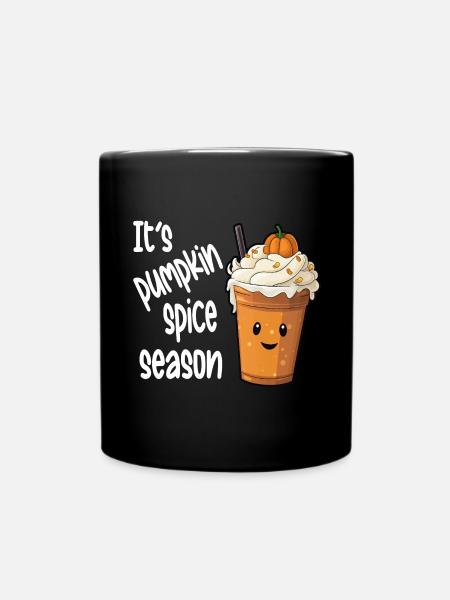 Pumpkin Spice Season Coffee Halloween - Full Colour Mug - black
