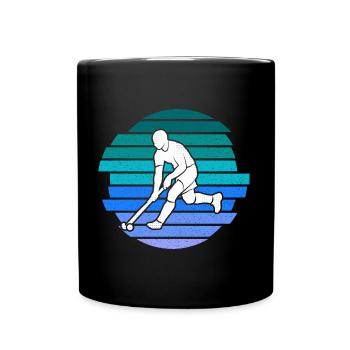 Joueur de hockey Vintage Hockey sur gazon enfants - Mug uni - noir - Devant