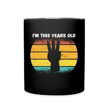 Je suis cette année Vintage 3e anniversaire enfants - Mug uni - noir - Devant