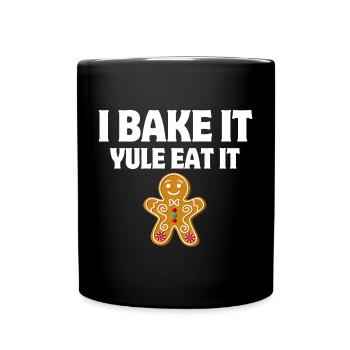 Weihnachten, Frohe Weihnachten, Frohe Weihnachten - Tasse einfarbig - Schwarz - Vorne