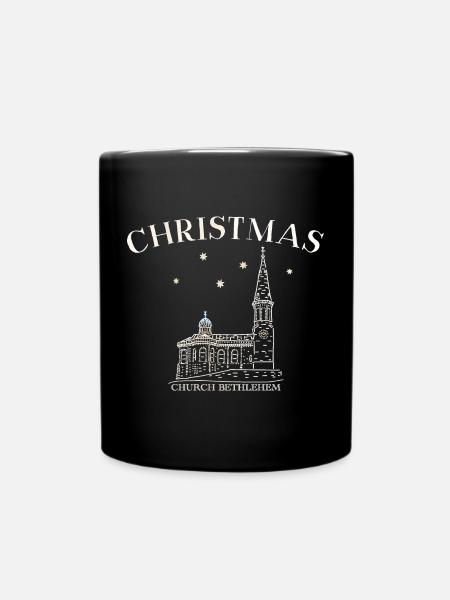 Dessin de l’église de Noël de Bethléem - Mug uni - noir