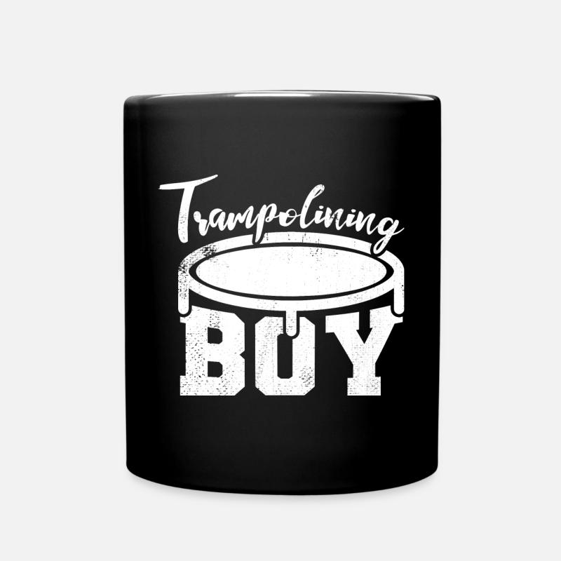 Trampolinspringer Junge - Tasse einfarbig - Schwarz