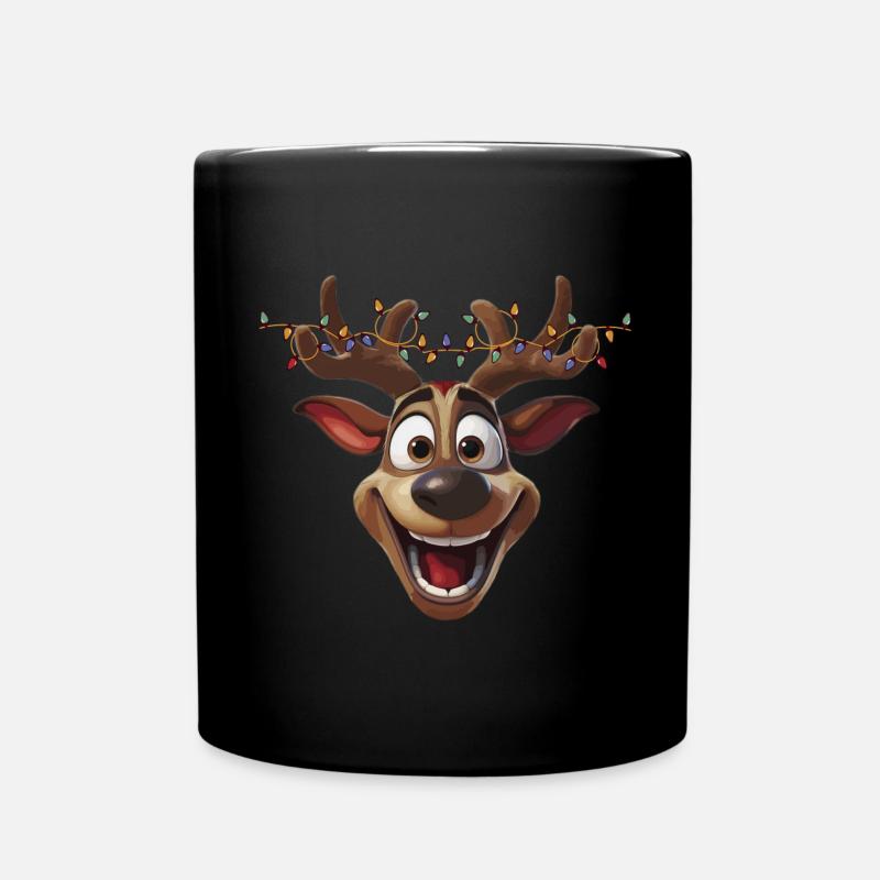 Noël Rudolph - Renne Orignal Père Noël - Mug uni - noir