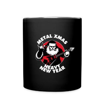 Père Noël Heavy Metal & Bonne Année - Mug uni - noir - Devant