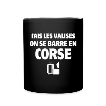 Corse, j'aime la Corse, île de beauté - Mug uni - noir - Devant