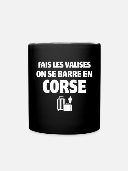 Corse, j'aime la Corse, île de beauté - Mug uni - noir
