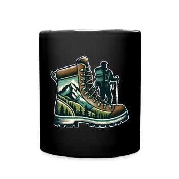 Chaussure randonnée Montagne Trekkeur Randonneur - Mug uni - noir - Devant