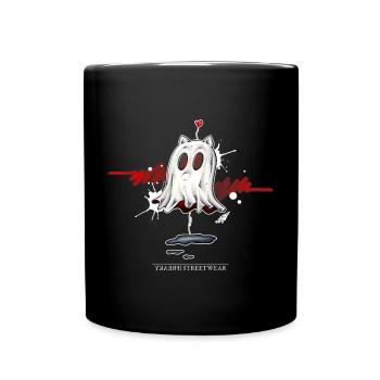 Catghost amoureux - Mug uni - noir - Devant