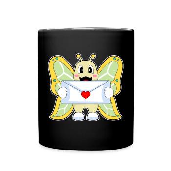 Butterfly Love Letter - Full Colour Mug - black - Front