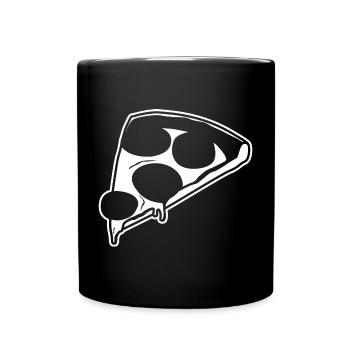 Dessin de pizza - Mug uni - noir - Devant