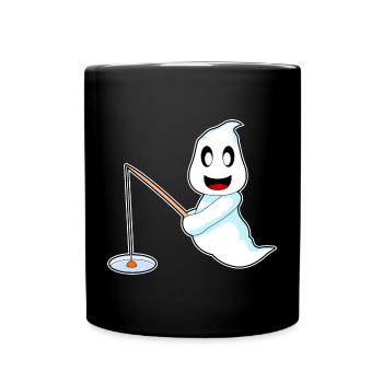 Pêche aux fantômes à Halloween - Mug uni - noir - Devant