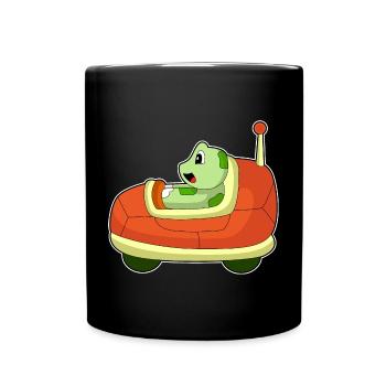 Voiture de tortue - Mug uni - noir - Devant