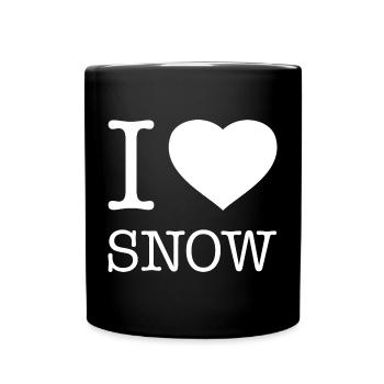 I LOVE SNOW - Tasse einfarbig - Schwarz - Vorne